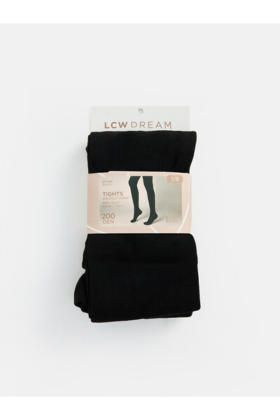 LC Waikiki Alita City Lcw Dream Black Plain Women's Pantyhose with a Difference