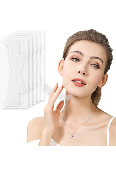 KASTWAVE لصقات تقليل تجاعيد الرقبة، 20 قطعة، شريط رفع الرقبة عالي المرونة قاب...