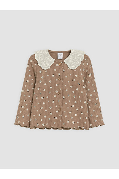 LC Waikiki Two Mt Shop Quality Lcw Baby Brown Baby Collar Floral Baby Girl T-...
