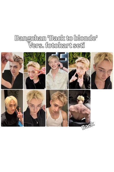 Sntay Stray kids Bangchan 'Back to blonde' vers. Fotokart seti