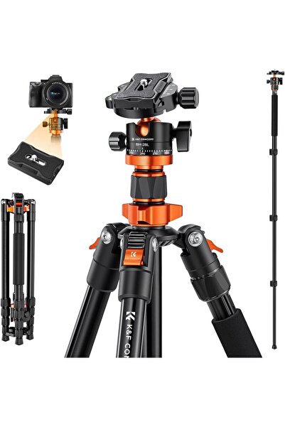 K&F CONCEPT TM2515M1 67 inch Compact Lightweight Aluminum Travel Tripod 10kg/...