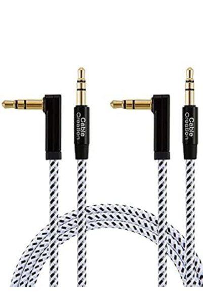 GENERAL كابل صوت 3.5 ملم من CableCreation، عبوة من قطعتين، طول 3 أقدام/0.9 مت...