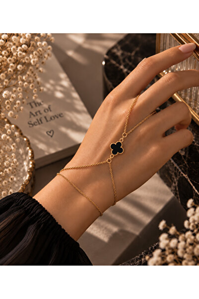 Uno Di Famiglia Clover Figured Shahmeran Bracelet – Symbol of Luck, Minimalis...