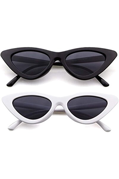 Arabest Fashion Sunglasses Set,2 Pieces White and Black,UV400 for Summer and ...