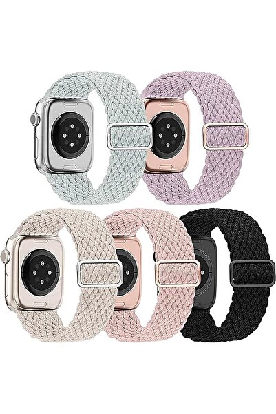 Arabest Rayyan Braided Stretchy Adjustable Watch Bands,5 Pack Elastic Nylon S...