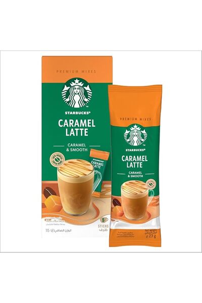 Starbucks Caramel Latte Premium Instant Coffee Mix 23g Stick (5 Sticks) Box