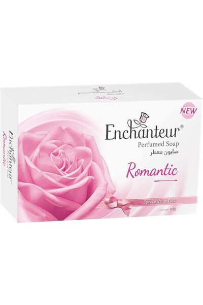 ENCHANTEUR صابون رومانسي بخلاصة الورد والياسمين، 3 × 125 جرام