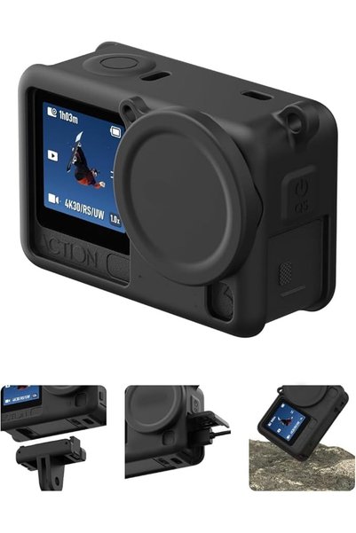 KASTWAVE Silicone Case for DJI Osmo Action 6 with Lens Cap & Lanyard, Shockpr...