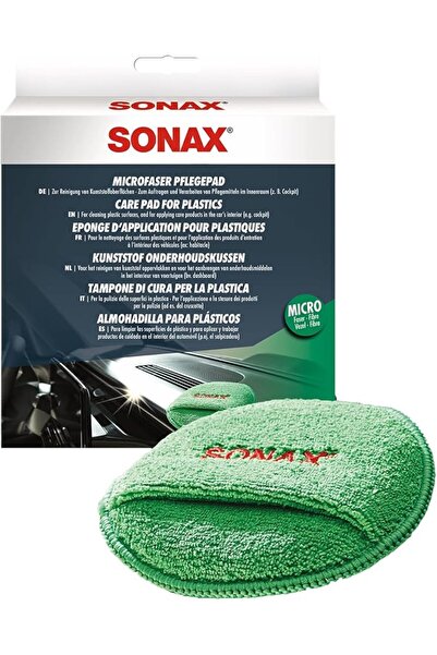Sonax وسادة العناية بالبلاستيك (قطعة واحدة) - تنظف وتوزع منتجات العناية بالبل...
