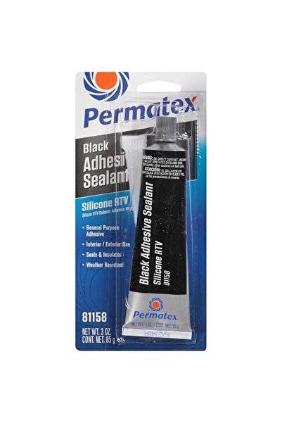 Permatex (16BR) مادة لاصقة مانعة للتسرب من السيليكون الأسود الصافي 0.85 جم عب...