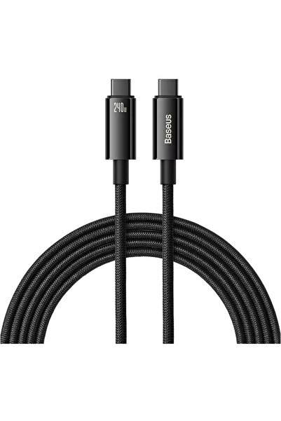 Baseus Cablu Tungsten Gold USB-C la USB-C 240W Încărcare rapidă 3m Negru