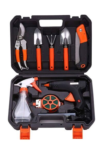 Arabest 10-Piece Gardening Tool Set with Non-Slip Rubber Grips,Includes Pruni...