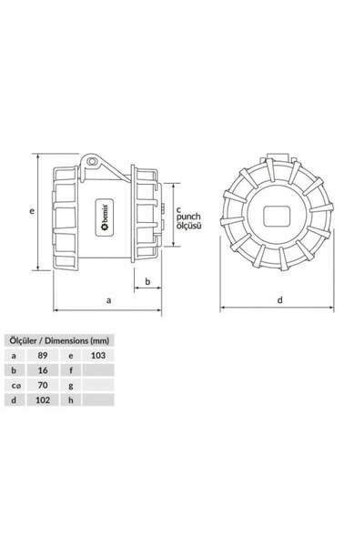 Bemis 5*32A Ip67 Oblique Machine Socket with Nut Bc1-3505-7440