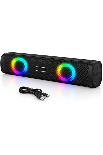 MultiGO إم بي ®   مكبر صوت بلوتوث مع إضاءة RGB - مكبرات صوت مزدوجة 5 واط + 5 ...