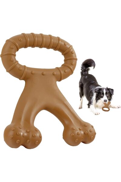 Arabest Durable Interactive Dog Bone Chew Toy for Aggressive Chewers,Medium t...