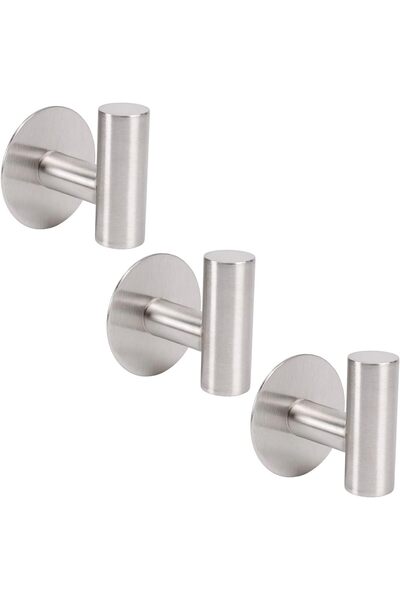 Arabest Self Adhesive SUS 304 Stainless Steel Towel Hooks,Heavy Duty Wall Hoo...