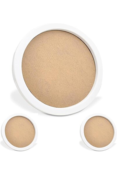 Arabest Round White Picture Frames,3 Pcs Tabletop Photo Display for Living Ro...