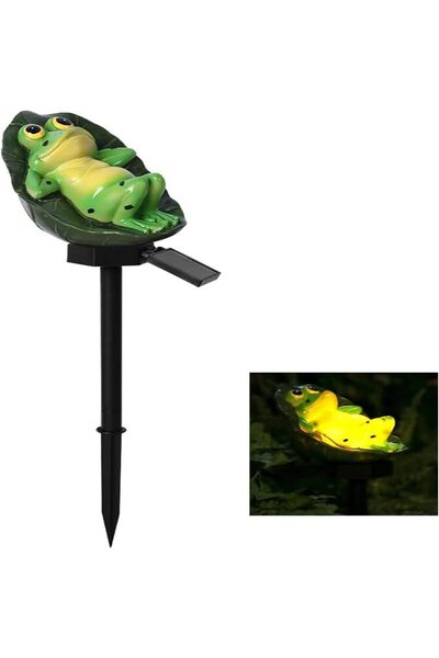 Arabest Solar Powered Frog Garden Stake Light,Waterproof LED Animal Statue La...