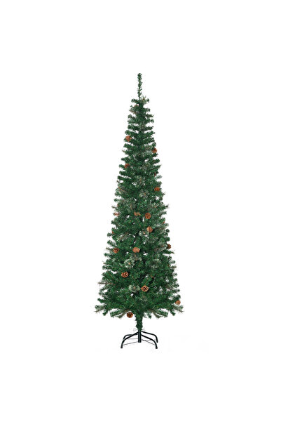 Generic Brand Brad de Crăciun realist de 195 cm cu conuri decorative și 556 d...