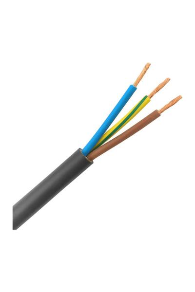 öznur kablo Öznur 3x2.5 mm Siyah TTR Çok Telli Kablo H05VV-F 1 METRE