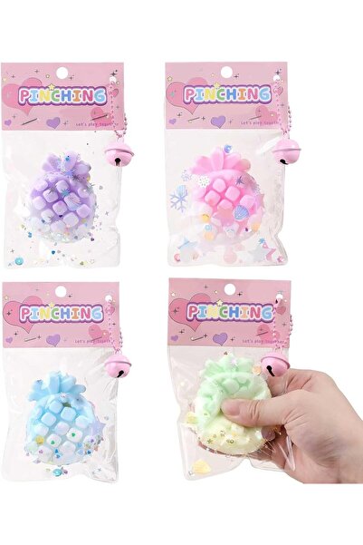 Arabest 4 Pieces Pineapple Squeeze Toys,Colorful Sensory Fruit Stress Relief ...