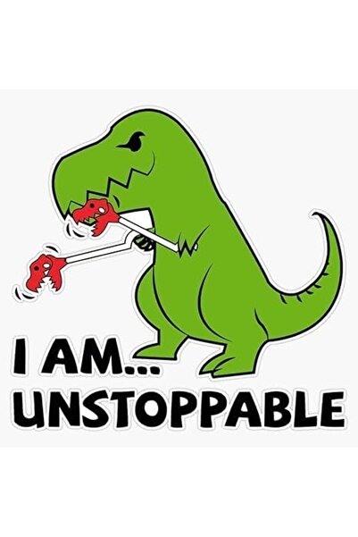 Arabest I Am Unstoppable Tyrannosaurus Vinyl Decal,17.8 x 17.8 cm,Funny Dinos...