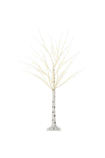 Generic Brand Brad de Crăciun alb cu lumini LED și 12 ramuri (PP și metal), 2...