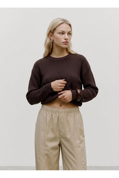 Vero Moda Kahverengi Kadın Kazak 10347043-191109 TCX