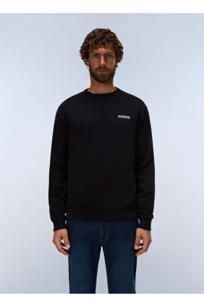 Napapijri B-Small Box C Black Men's Fleece Sweatshirt