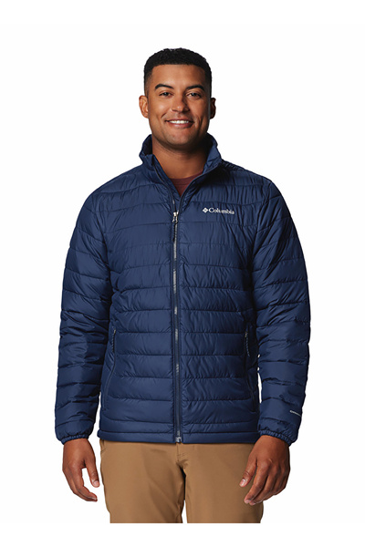 Columbia Wo7155 Powder Lite Ii Jacket Navy Blue Men's Sports Coat