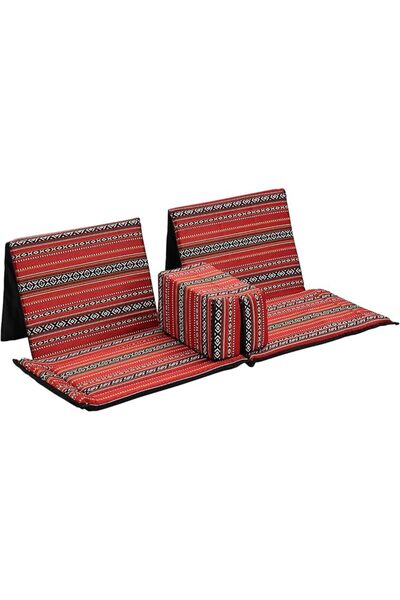 Lawazim Saudi Folding Floor Chair With Back Support - 112x122x3.5cm - Arabic ...