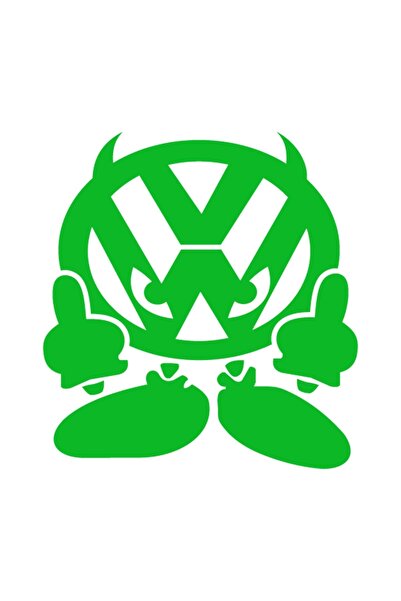 OEM Autocolant auto  "VW Devil ", model 1, 10cm, Verde