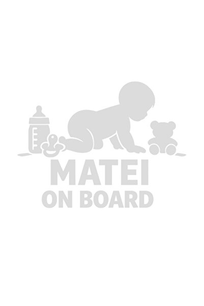 OEM Autocolant auto  "Matei la bord ", M1, 10cm, Alb