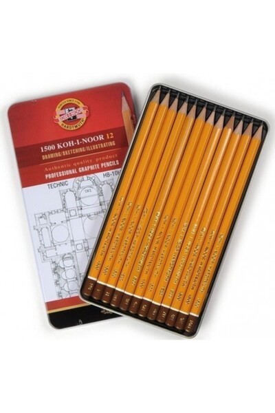 Koh-i Noor Set 2 x Creioane Grafit, Tip Tehnic, Colectie HB - 10H