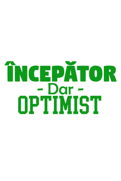OEM Autocolant auto  "Începător, dar optimist ", 10cm, Verde