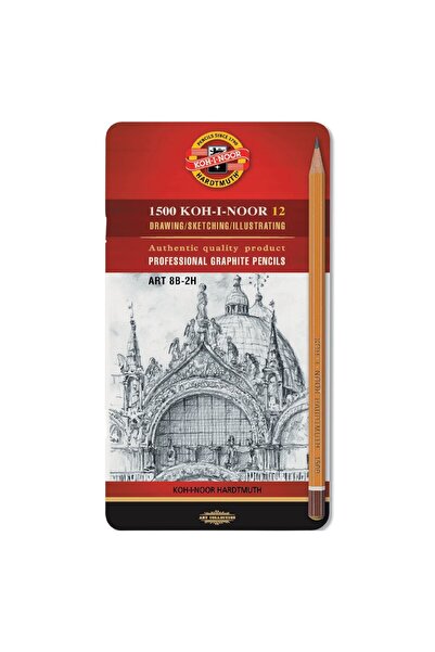 Koh-i Noor Set 2 x Creioane Grafit, 8B-2H, Koh-I-Noor Arta 1500