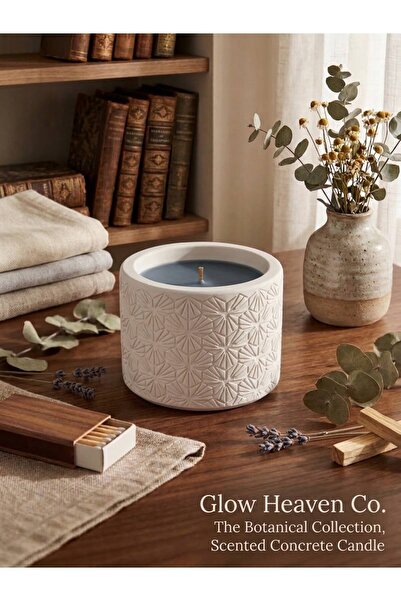 GLOW HEAVEN BOTANİK KOLEKSİYONU YAPRAK DESENLİ KOKULU MUM