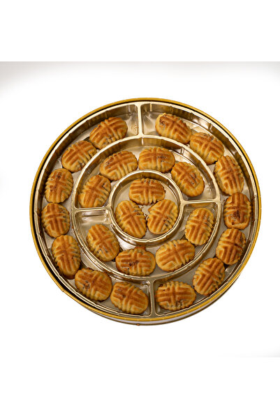 AL SULTAN Walnut Maamoul 350 g Metal Gift Tin - Traditional Arabic Semolina Cookies Filled with Walnut - Middle Eastern Sweets for Eid, Ramadan, Diwali & Festive Gifting