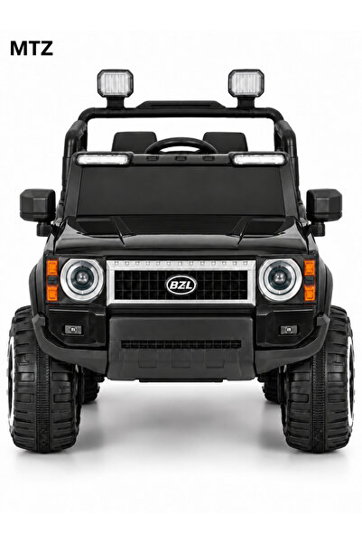 mtz 12V Kids Ride-On SUV, Black, with Parent Remote Control, Seat Belt, LED L...