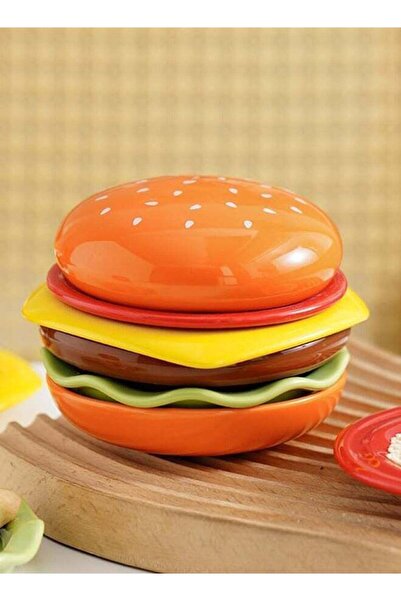Arabest Ceramic Dipping Bowls Set,6 Pieces,Hamburger Shaped Small Serving Dis...