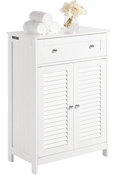 sobuy Bathroom Cabinet Storage Cupboard دولابDrawers Cabinet with Double Shut...