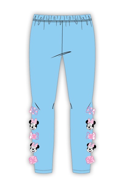 Disney Minnie Blue leggings 4-9 years with side print and Elastic Waist, 95% ...