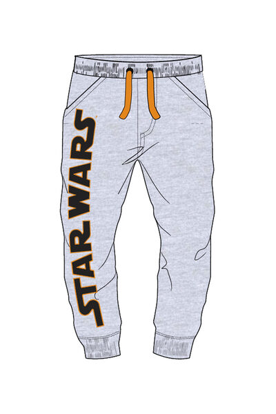 Star Wars Pantaloni de trening gri 7 ani cu șnur și buzunare, 100% bumbac
