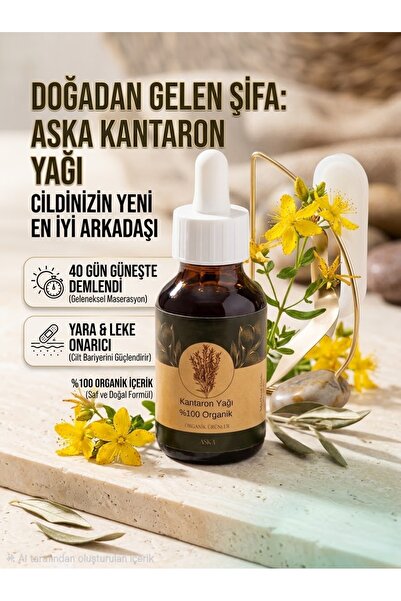 ASKA Kantaron Yağı 50 ml - Yara, Yanık ve Leke Karşıtı Onarıcı Cilt Bakım Yağı