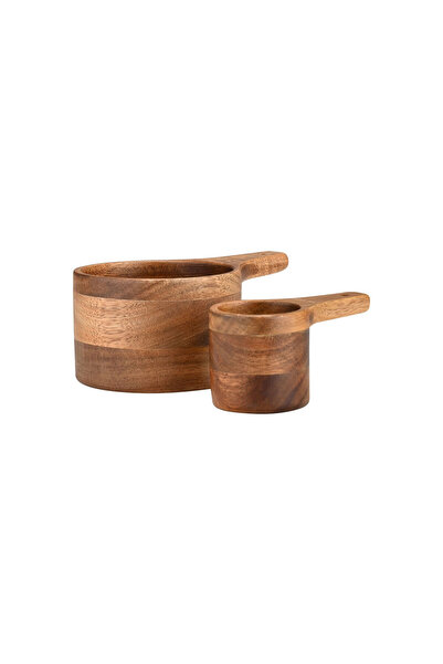 Estia Home Art ESTIA ΞΥΛΙΝΟ ΣΕΤ ΚΟΥΤΑΛΩΝ ΜΕΤΡΗΣΗΣ ΚΟΥΖΙΝΑΣ ALLURE 13.7CM & 9.4CM