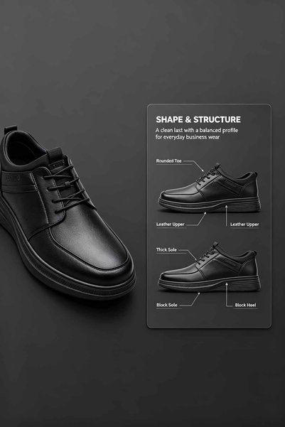 VivoGlobal Shop Comfortable Leather Walking Shoes - Shock Absorbing Midsole for Daily Commute