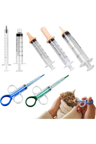 GENERAL Pet Nursing Kit,18pcsPet Silicone Feeding Tools,with Medicine Feeder,...