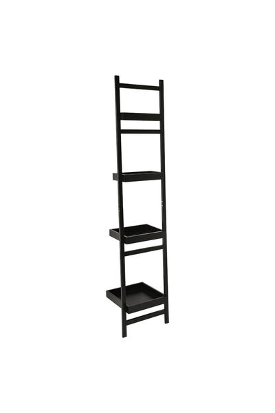 Estia Home Art ESTIA ΡΑΦΙ-ΟΡΓΑΝΩΤΗΣ ΔΑΠΕΔΟΥ ΑΠΟ ΜΠΑΜΠΟΥ ΜΕ 4 ΜΑΥΡΑ ΡΑΦΙΑ