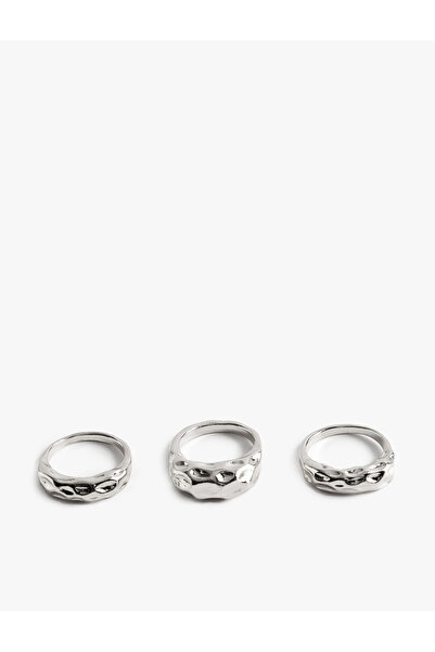 Koton Textured 3-Piece Ring Set