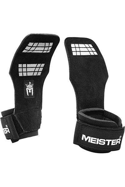 Meister Elite Leather Weight Lifting Grips w/Gel Padding (Pair)